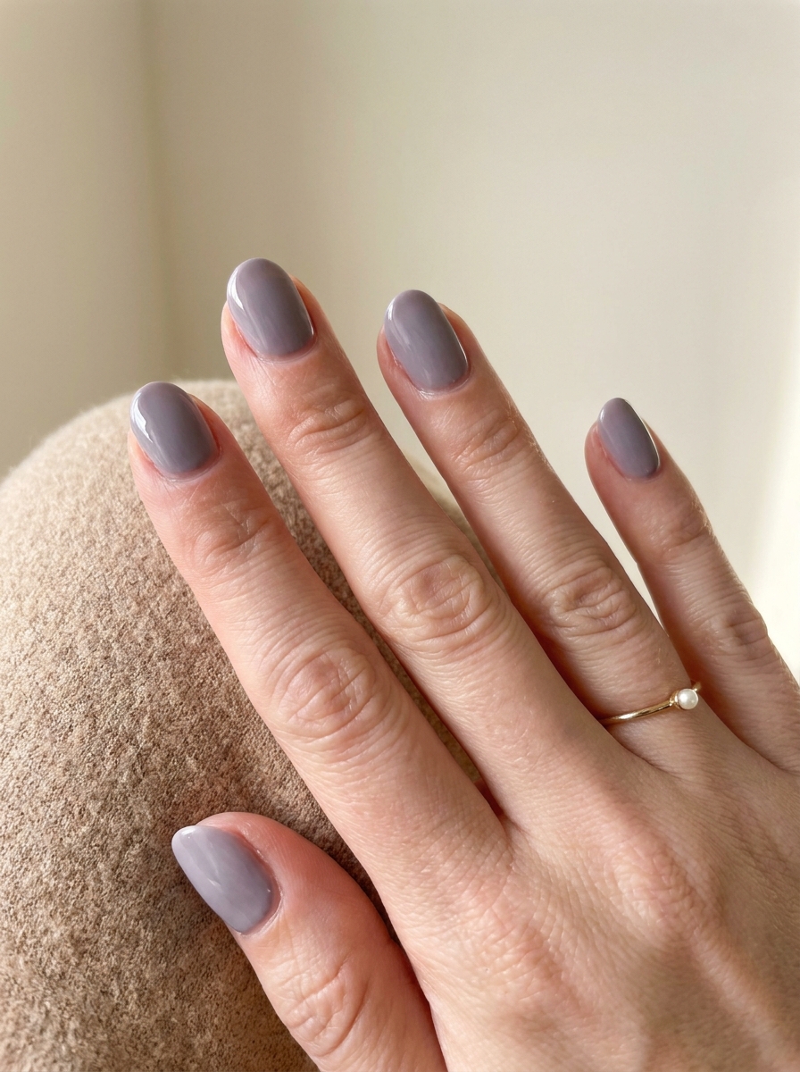 Dusty Lavender Nails als Lila Nageldesign Ideen Inspiration 2026